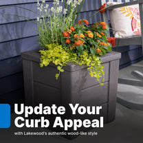 Lakewood Planter Box with authentic wood-like style