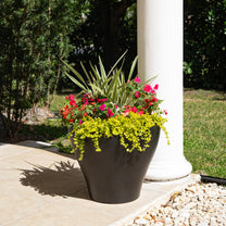 Fernway Planter™ - Onyx Black with plants