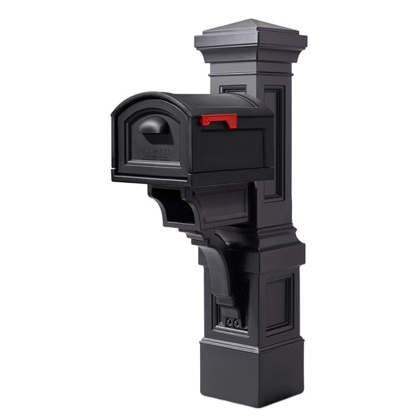 Atherton Grand Mail Post & XL Mailbox™ - Onyx Black