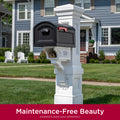 Atherton Grand Mail Post & XL Mailbox™ - Classic White address plaque sold separately