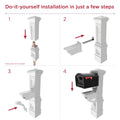 Atherton Grand Mail Post & XL Mailbox™ - Classic White installation steps