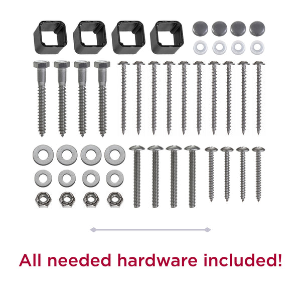 Highland Mail Post & XL Black Mailbox™ - Weathered Cedar needed hardware included