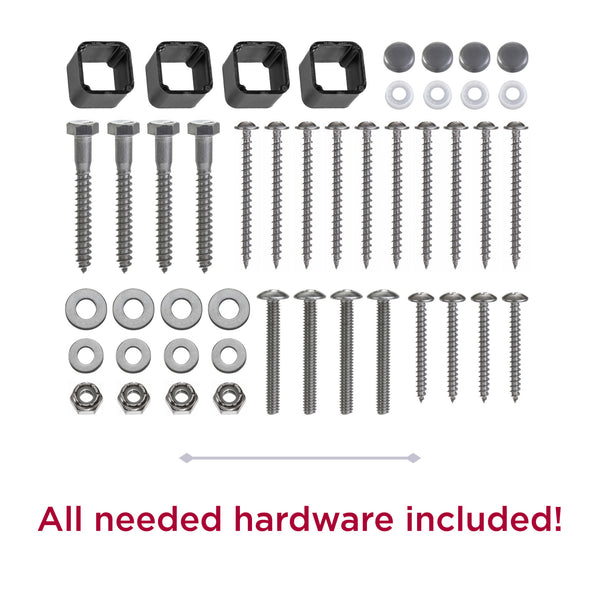 Highland Mail Post & XL Black Mailbox™ - Dark Cedar needed hardware included