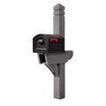 Highland Mail Post & XL Black Mailbox™ - Dark Cedar