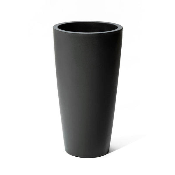 Tremont Tall Round Tapered Planter™ - Onyx Black