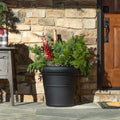 Claremont Planter™ - Onyx Black at front door