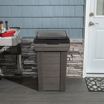 Lakewood garbage container on patio