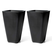 Bridgeview Tall Planter™  - Onyx Black 2 Pack