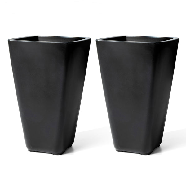 Bridgeview Tall Planter™ - Onyx Black 2 Pack