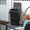 Atherton Garbage Container™ - Onyx Black lid open