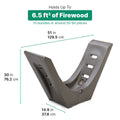Longhorn Firewood Rack dimensions