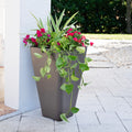 Bridgeview Tall Planter™ - Dark Cedar angle view