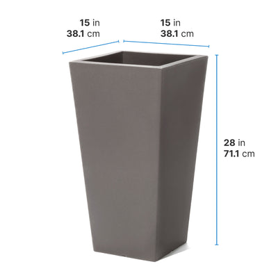 Tremont Tall Square Tapered Planter™ dimensions
