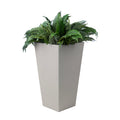 Tremont Tall Square Tapered Planter™ - Concrete Gray with plant