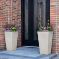 Tremont Tall Square Tapered Planter™ - Concrete Gray 2 Pack by entryway