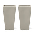 Tremont Tall Square Tapered Planter™ - Concrete Gray 2 Pack