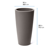 Tremont Tall Round Tapered Planter dimensions