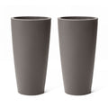 Tremont Tall Round Tapered Planter™ - Dark Cedar 2 Pack