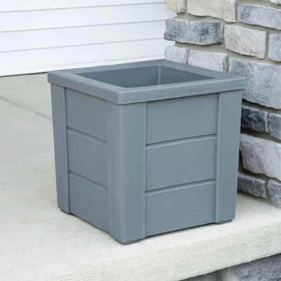 Lakewood Planter Box™ - Sage Gray on porch