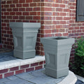 Atherton Planter Box™  - Sage Gray 2 pack on steps