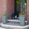 Atherton Planter Box™  - Sage Gray 2 pack on doorstep