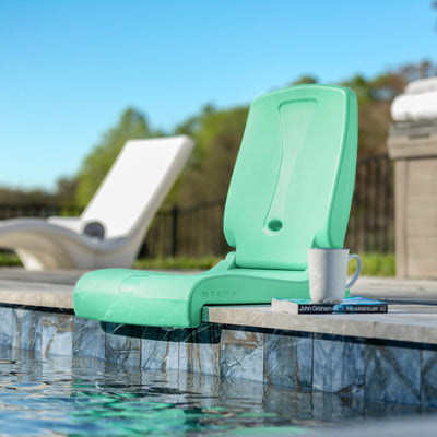 Flip Seat™ at edge of pool