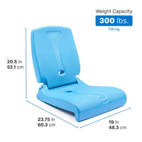 Flip seat dimensions.