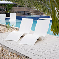 Vero Pool Lounger empty loungers on concrete