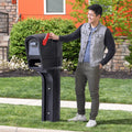 Mailmaster Plus Mailbox™ - Black with man putting up flag