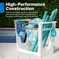 Vero Pool Side Organizer resists rust and corrosion