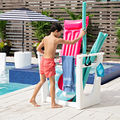 Vero Pool Side Organizer storing pool items