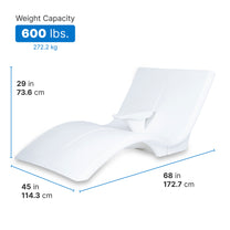 Vero Oversized Pool Lounger dimensions diagram