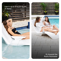 Vero Lounger Loveseat for use in up to 9 inches of water or around the pool's perimeter