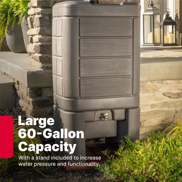 Lakewood Rain Barrel and Stand™ 60 gallon capacity