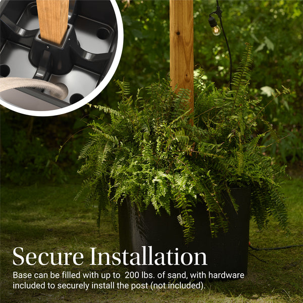 light post plant hanger Firefly String Light Pole Stand with Planter™ (2pk) from Step2