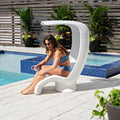 Mondello Chair with Shade™ woman seated pool side