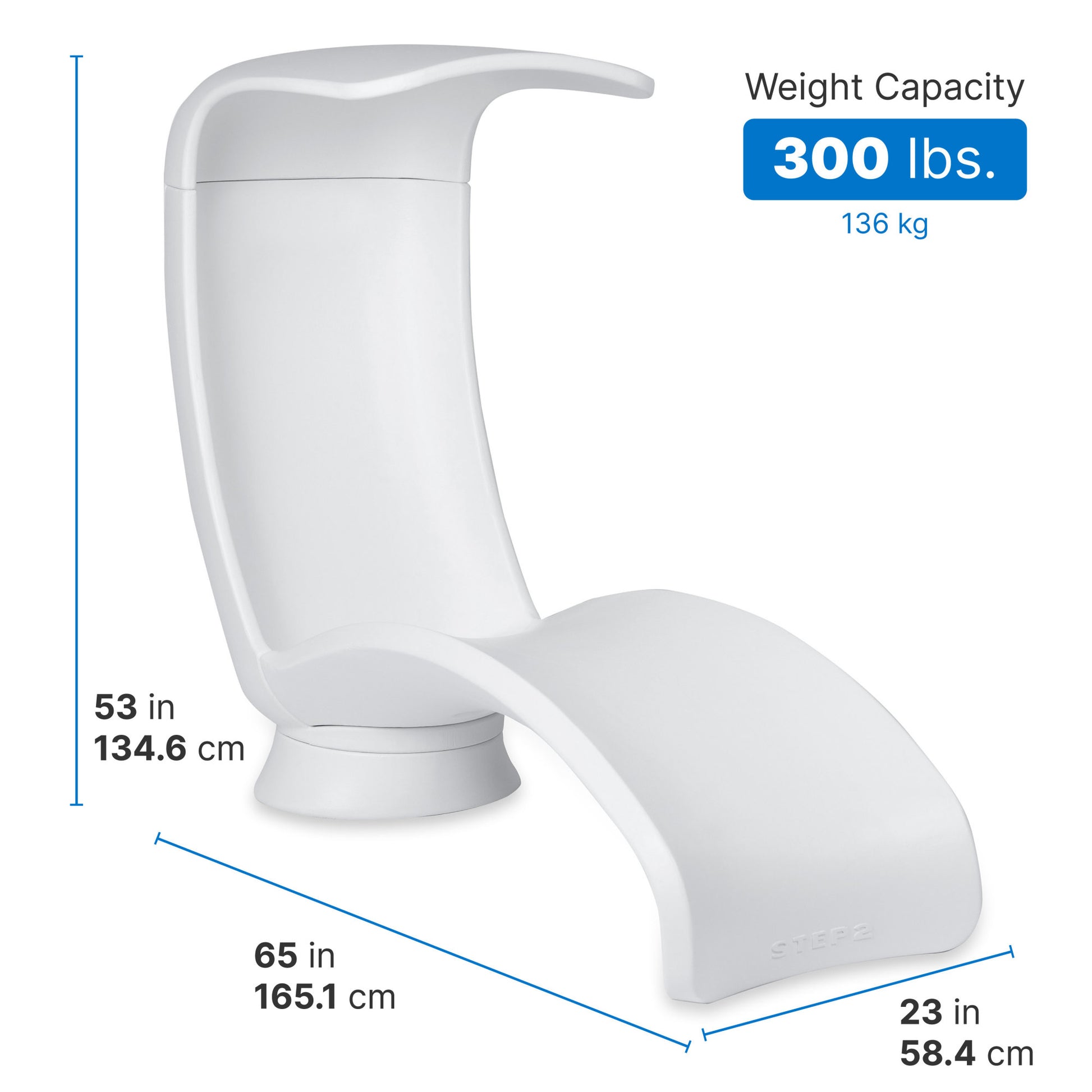 Mondello Lounger with Shade dimensions