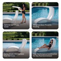 Mondello Lounger with Shade with weighted base and optional sun shade cover
