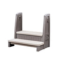 Hot Tub Storage Steps With Handrail™ - Dark Cedar