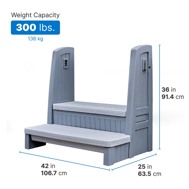 Hot Tub Storage Steps With Handrail dimensions