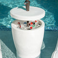 Vero In-Pool Shade Table holding ice and beverages