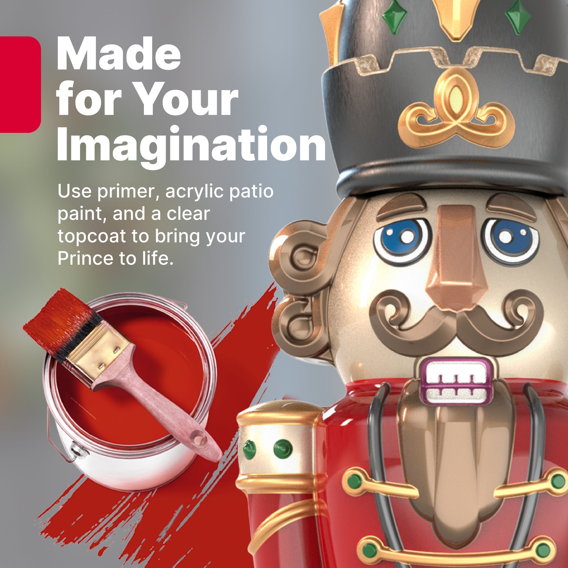 Giant 6ft Paintable Nutcracker Prince
