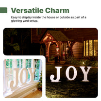 Large Outdoor 3-Piece Christmas JOY Letters Decoration - White