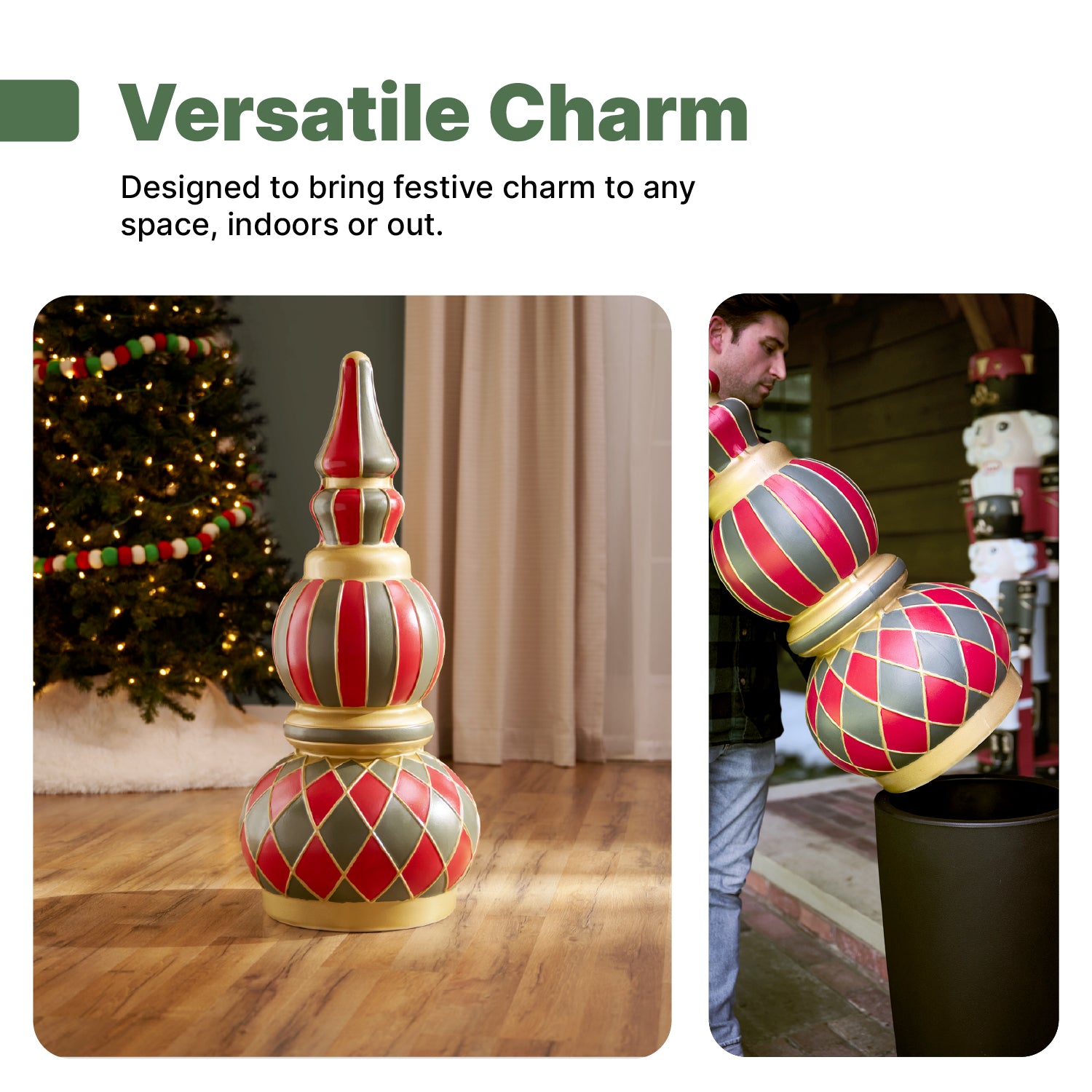 Paintable Outdoor Christmas Ornament Topiary
