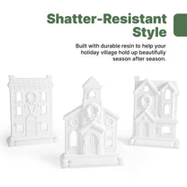 Paintable Large 3-Piece Outdoor Christmas Village
