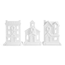 Paintable Large 3-Piece Outdoor Christmas Village