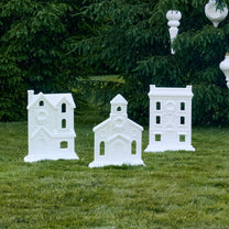 Paintable Large 3-Piece Outdoor Christmas Village