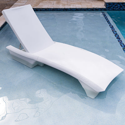 Vero Adjustable Back In-Pool Lounger™ on sun shelf