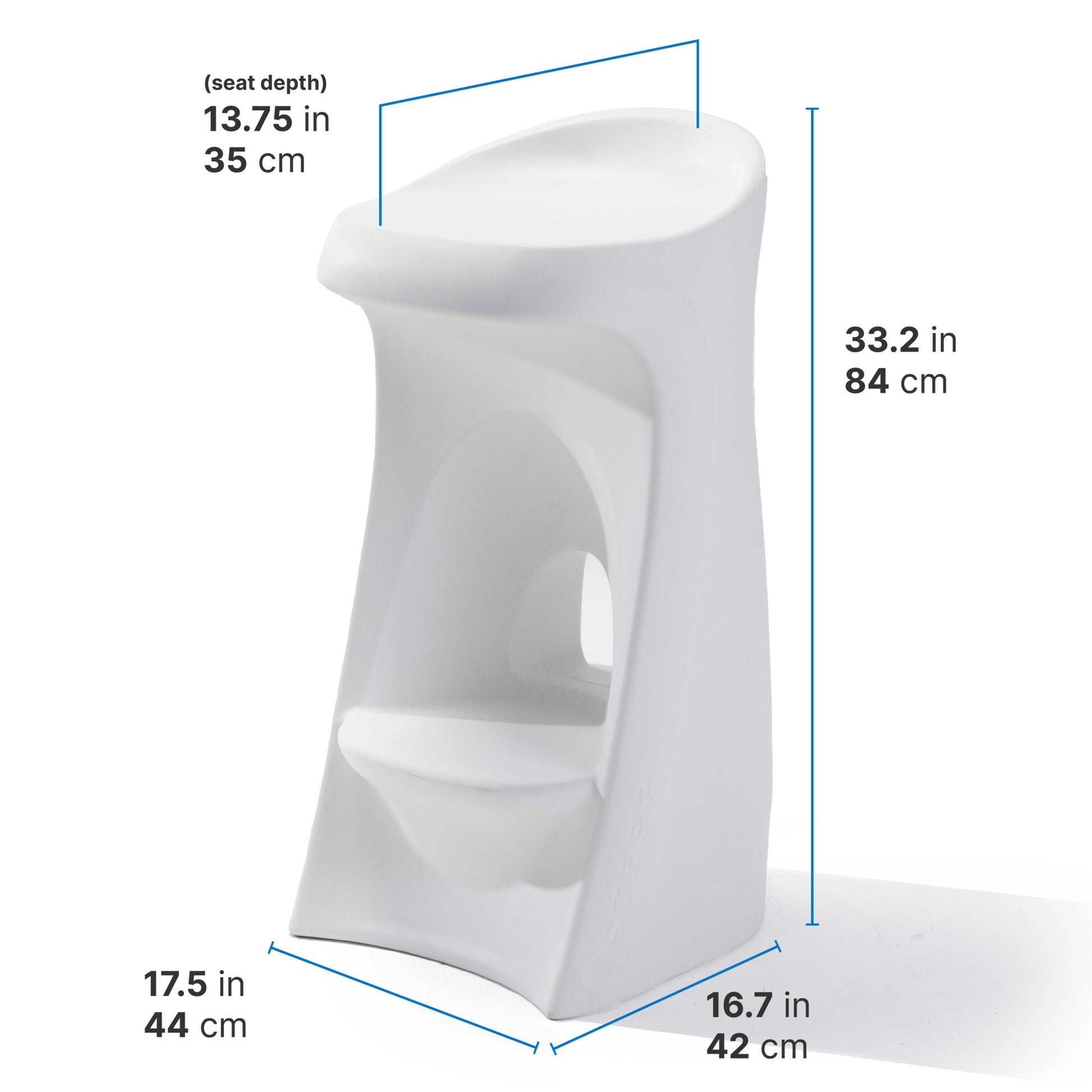 Vero In-Pool Stool™ dimensions diagram