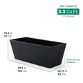 Tremont Trough Planter™ 2 Pack dimensions